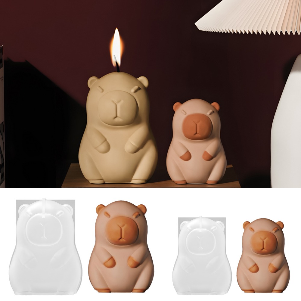 Candle Making Video - Staande Capibara geurkaars siliconen mal 3D