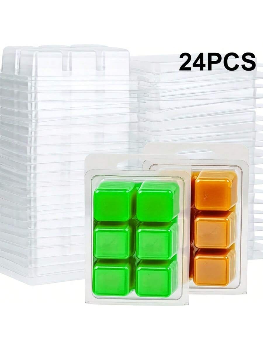 Candle Making Video - 12/24 stuks rechthoekige 6-gaats doorzichtige plastic