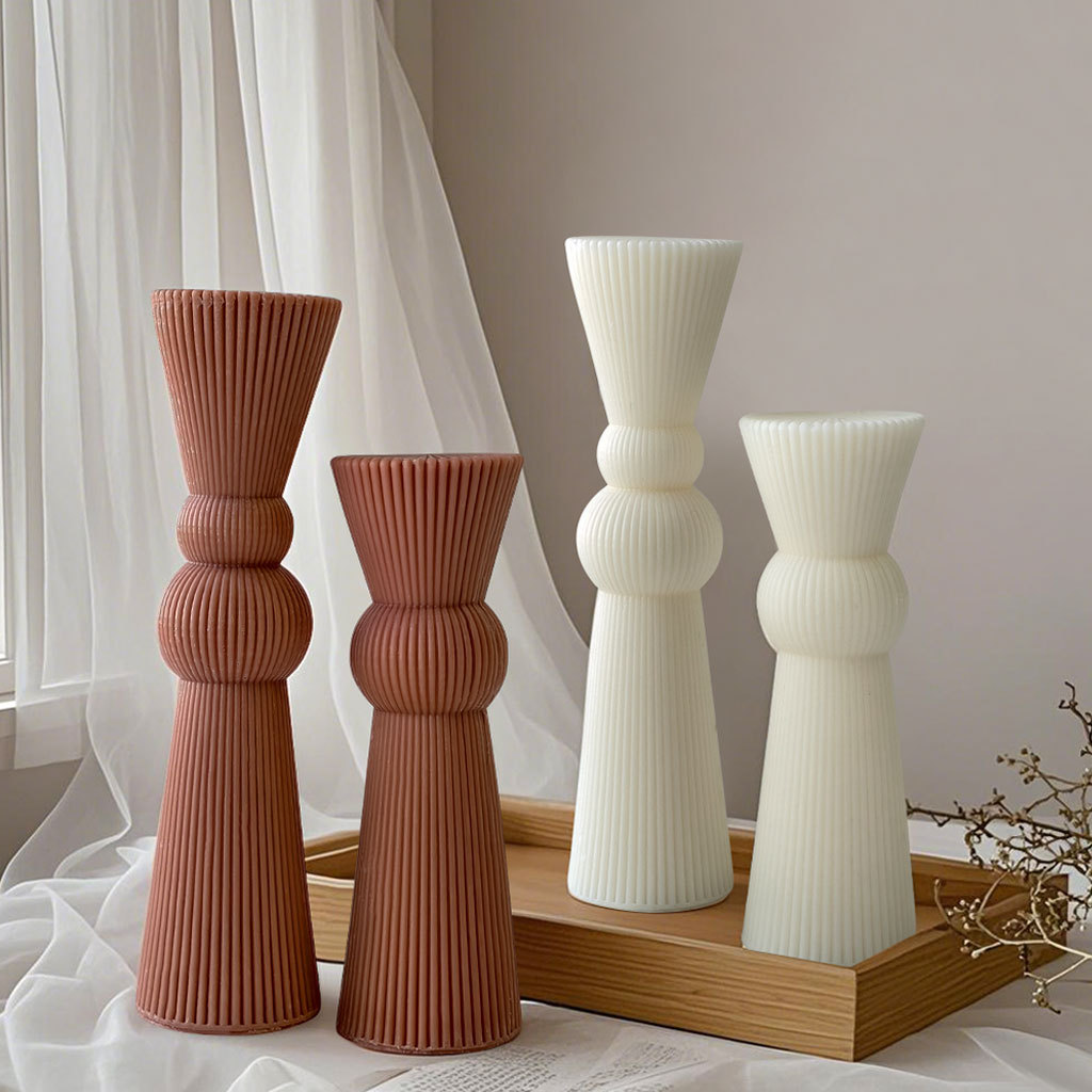 Candle Making Activity - DIY lange staaf gestreepte pijler kaars
