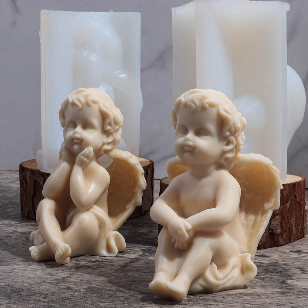 Candle Making Video - 3d Angel Kinderen Siliconen Mal Mooie
