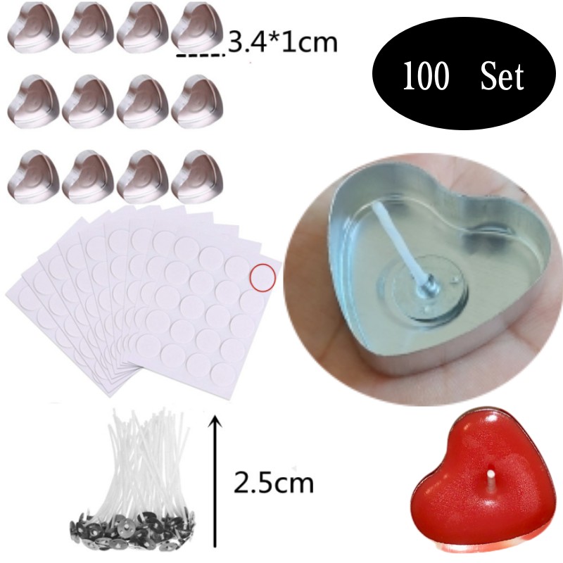 100 Sets hartvormige Lege Alum - Candle Making Video recensie en prijs