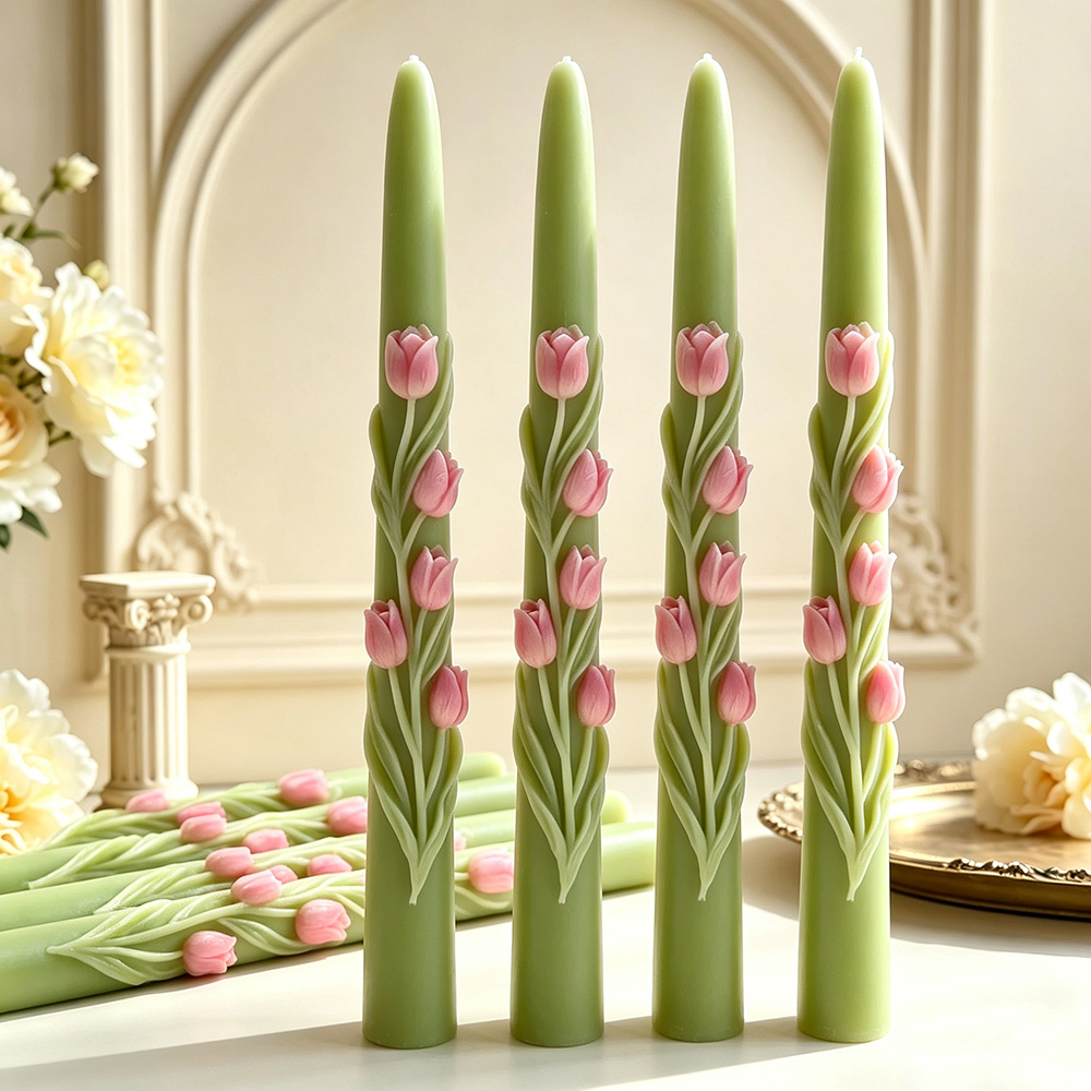 Lange stokvormige bloemkaars s - Candle Making Video recensie en prijs