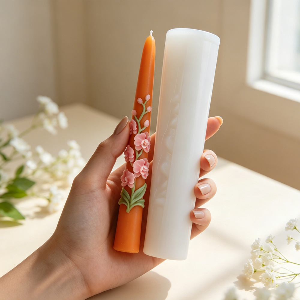 Lange stokvormige bloemkaars s - Candle Making Video recensie en prijs