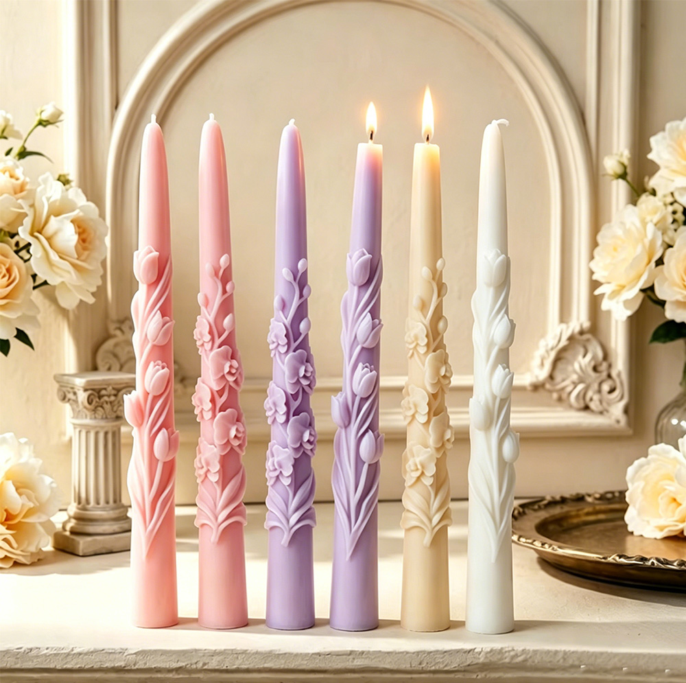Lange stokvormige bloemkaars s - Candle Making Video recensie en prijs