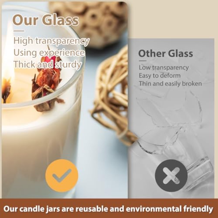 12 stuks 7 OZ dikke glazen kaa - Candle Making Jars Wholesale recensie en prijs