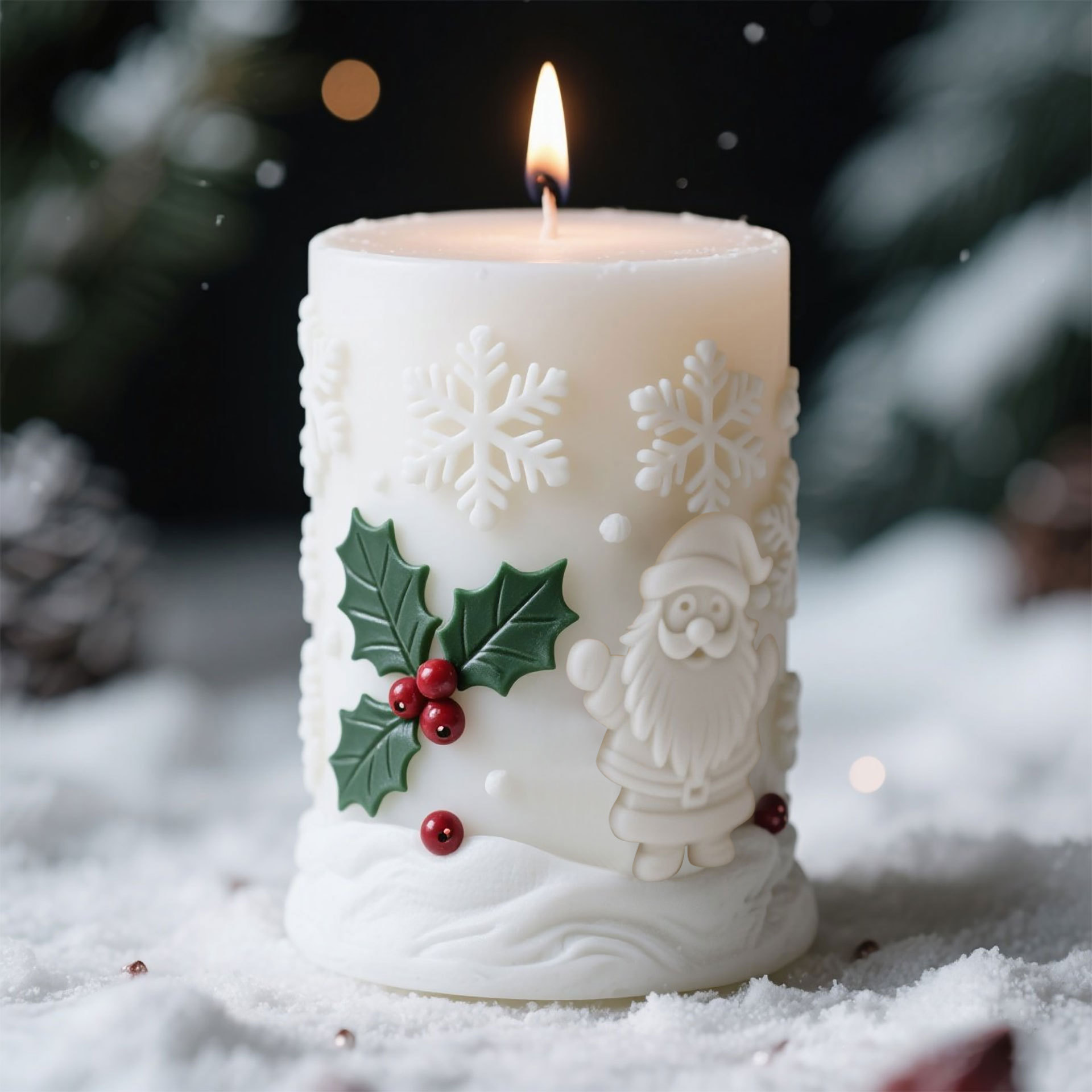 3D Relief Cilinder Kerst Sneeu - Candle Making Activity recensie en prijs