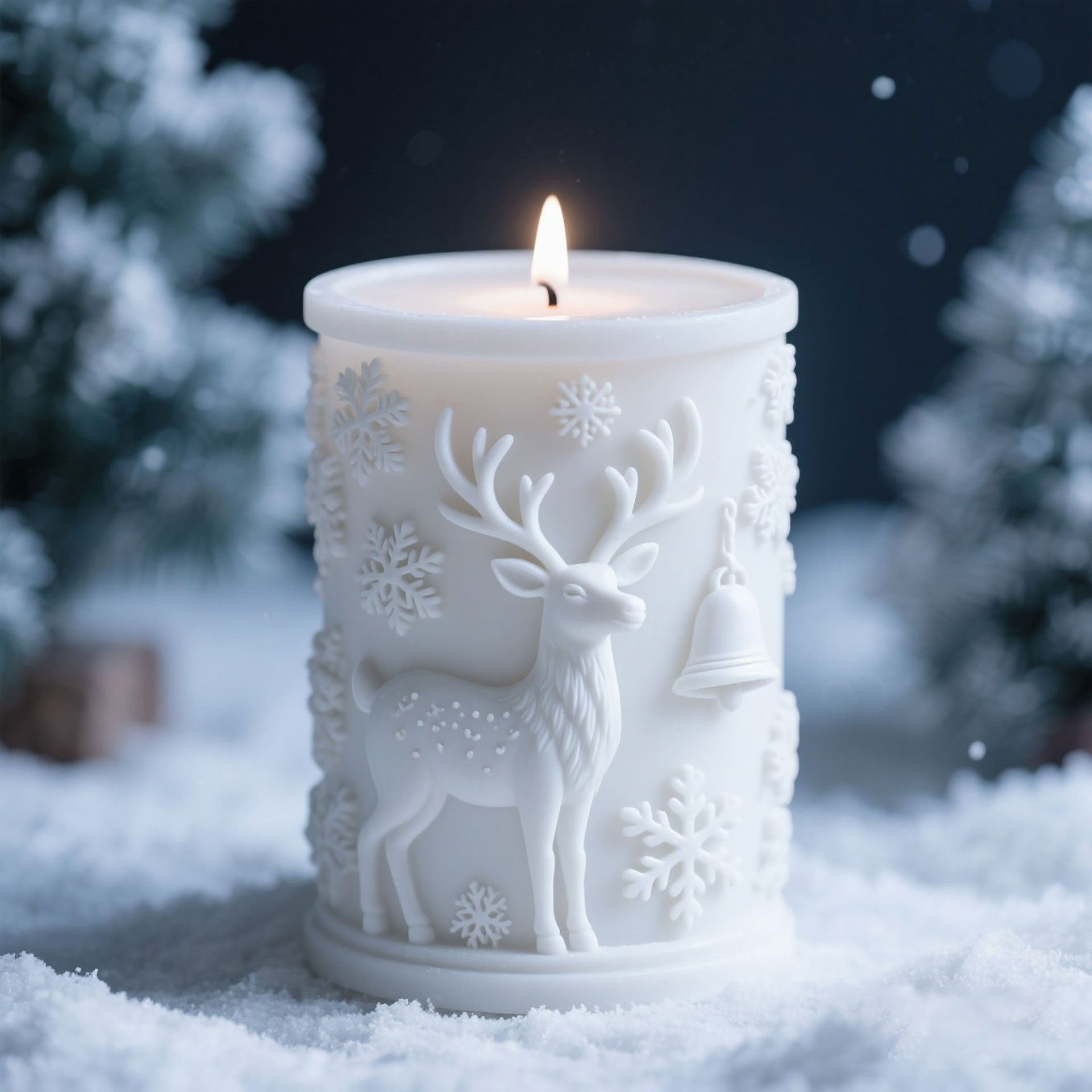 3D Relief Cilinder Kerst Sneeu - Candle Making Activity recensie en prijs