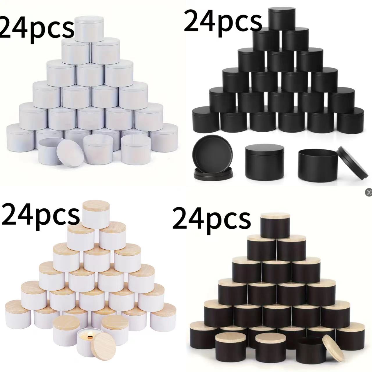 24-pack 8oz/4oz metalen kaarse - Candle Making Jars Wholesale recensie en prijs