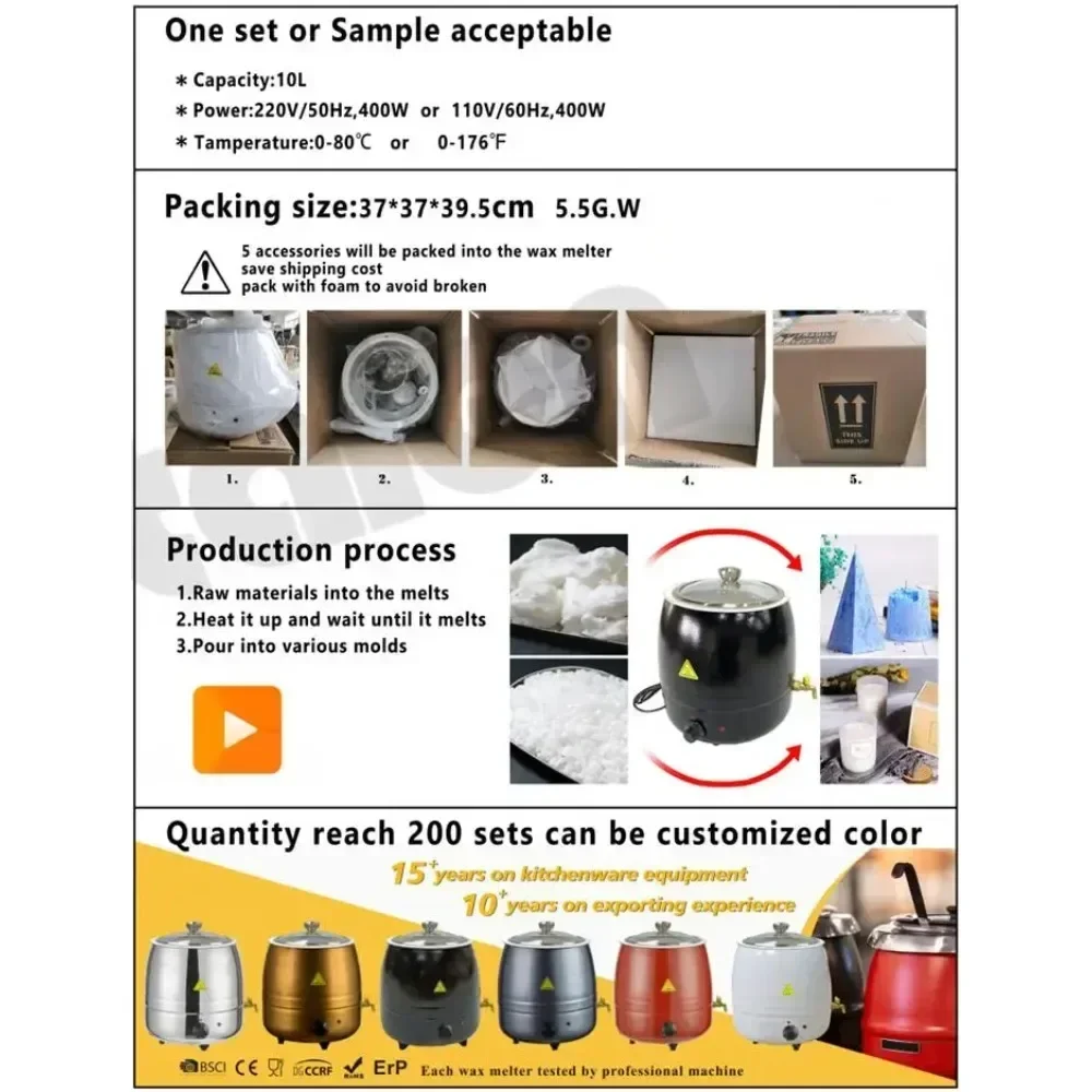 Elektrische smeltende kaarswas - Candle Making Machine recensie en prijs