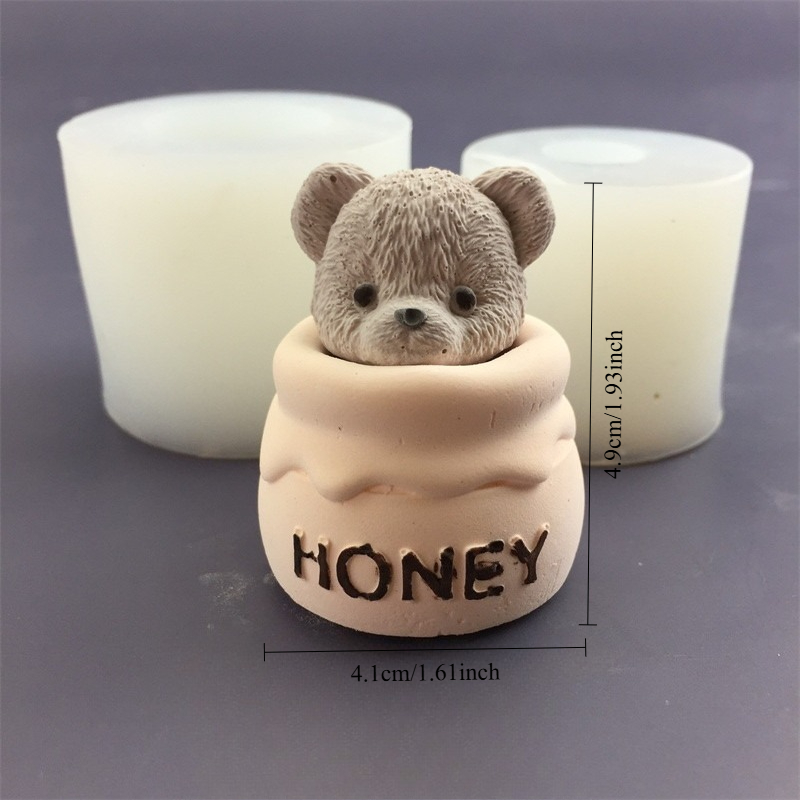 Schattige beer honingpot silic - Candle Making Activity recensie en prijs
