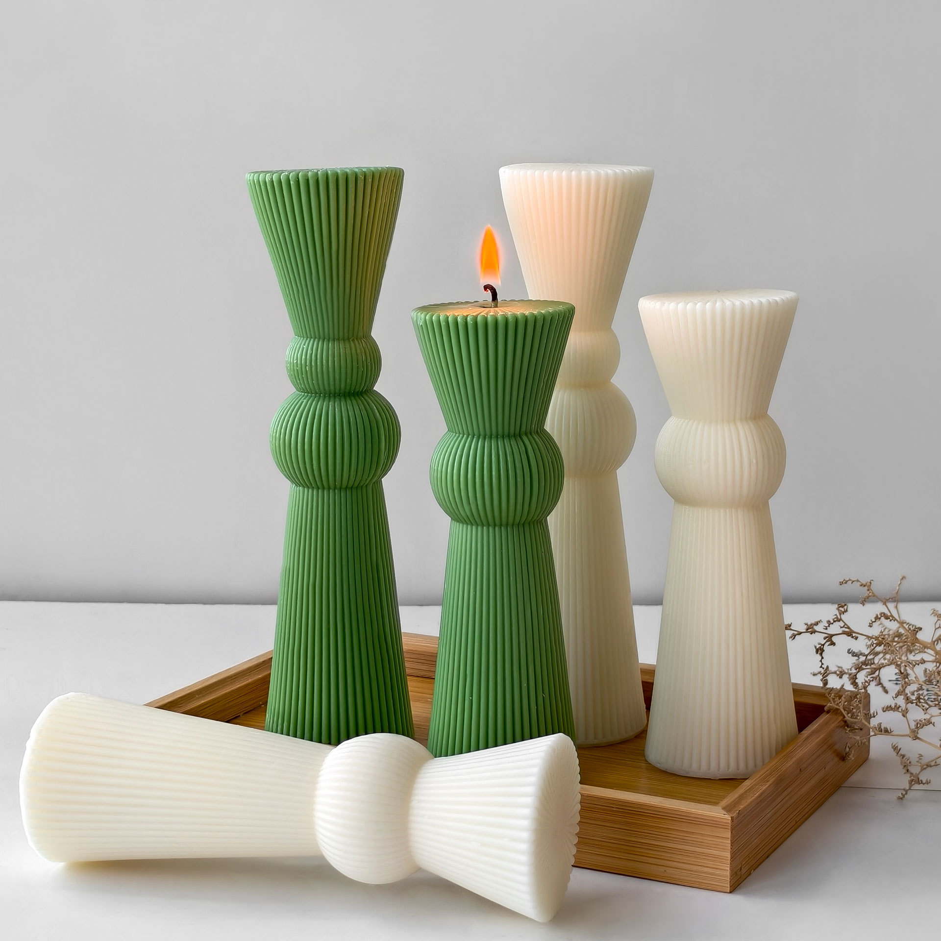 DIY lange staaf gestreepte pij - Candle Making Activity recensie en prijs